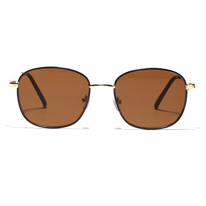 Damen stilvolle quadratische Sonnenbrille mit elegantem Metallrahmen Brehn