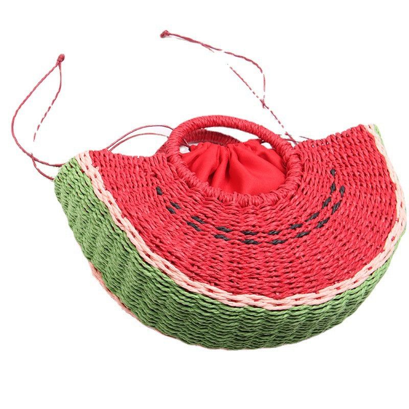 Handgefertigte Korbtasche Im Wassermelonen-Design Brehn