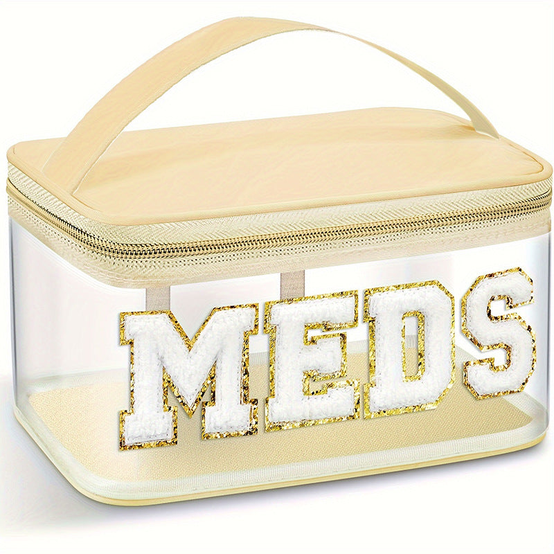 Durchsichtige Kosmetik-Organizer-Tasche mit Glitzer-Details Brehn