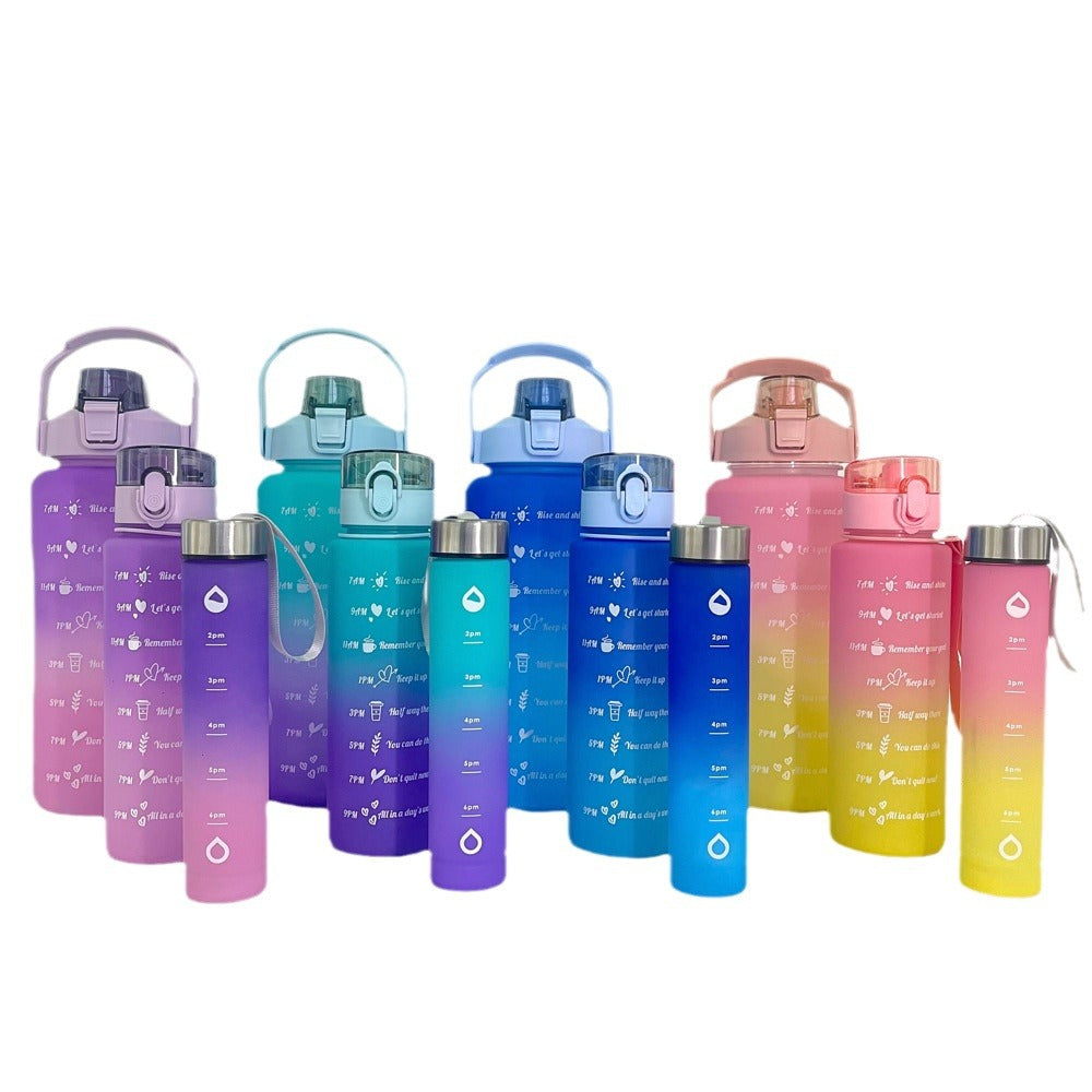 Damen Motivierende Trinkflasche mit Zeitmarkierungen Brehn