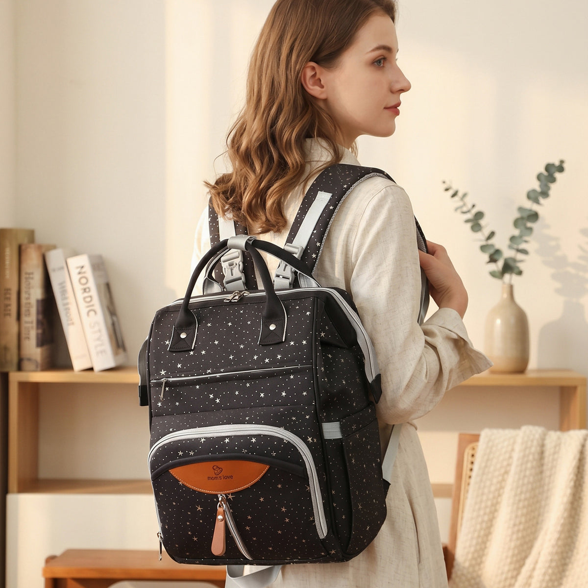 Stylische Multi-Taschen Wickelrucksack Brehn