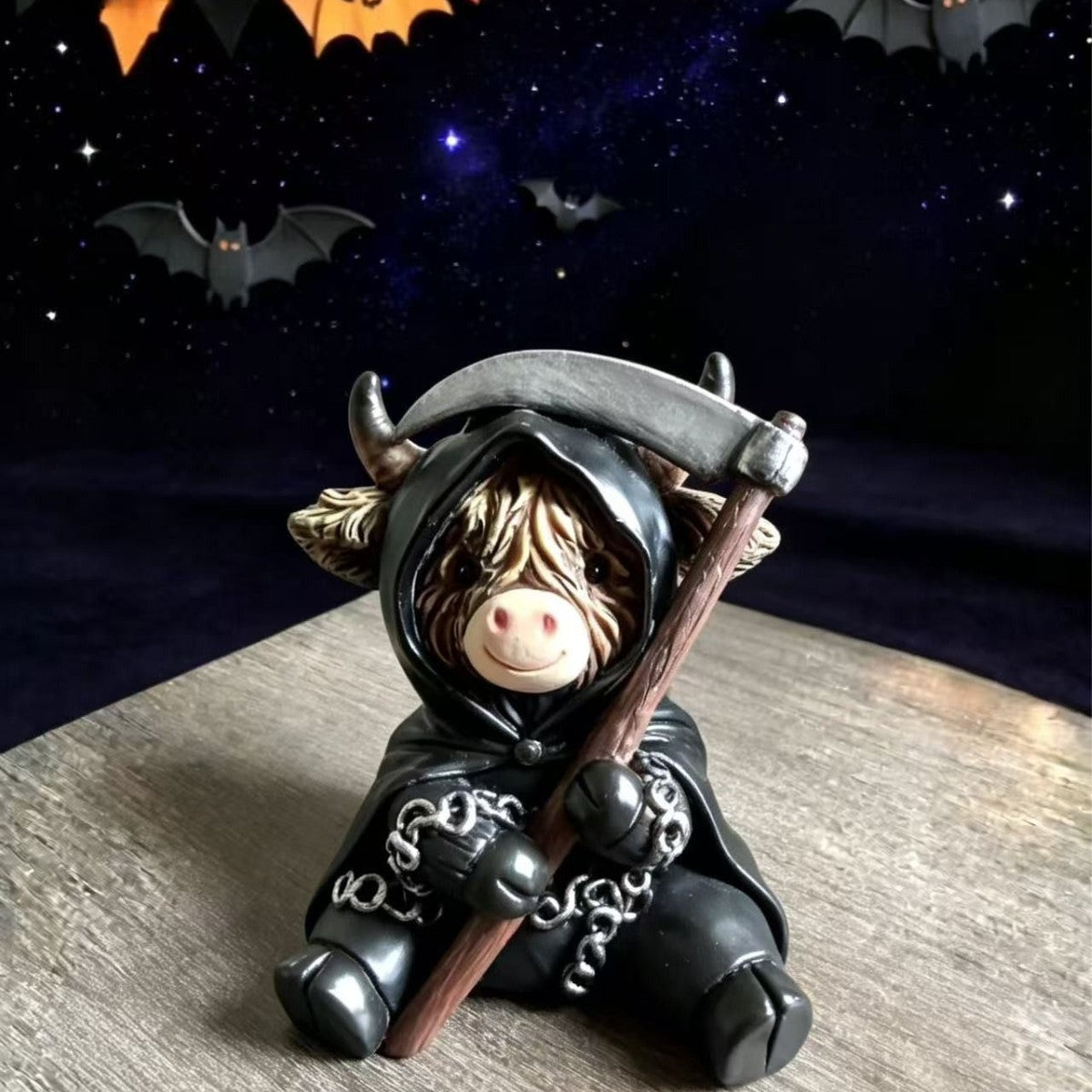 Lustige Halloween Kuh Figur Brehn