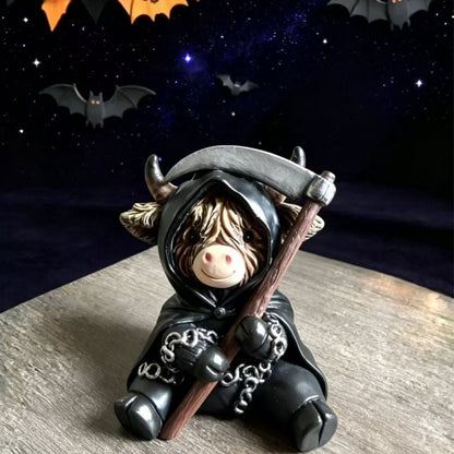 Lustige Halloween Kuh Figur Brehn