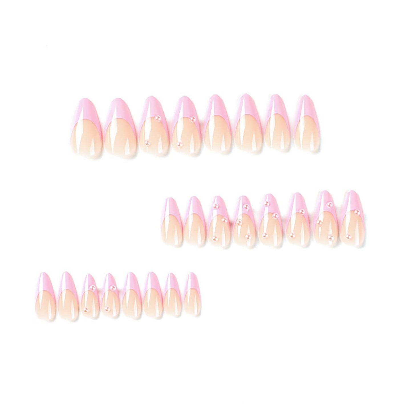 Kunstnagelset mit eleganten Perlenverzierungen Brehn