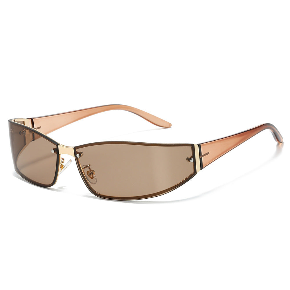 Stylische Cat-Eye Shield Sonnenbrille Brehn