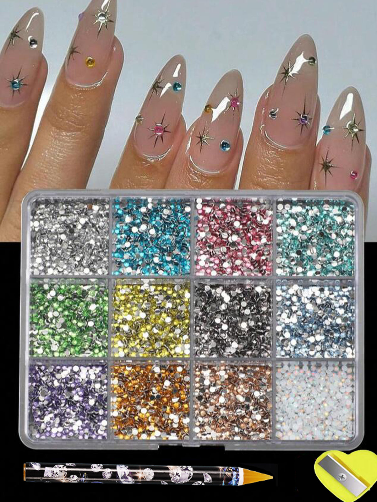Nagelkunst Dekoration Strass Set
