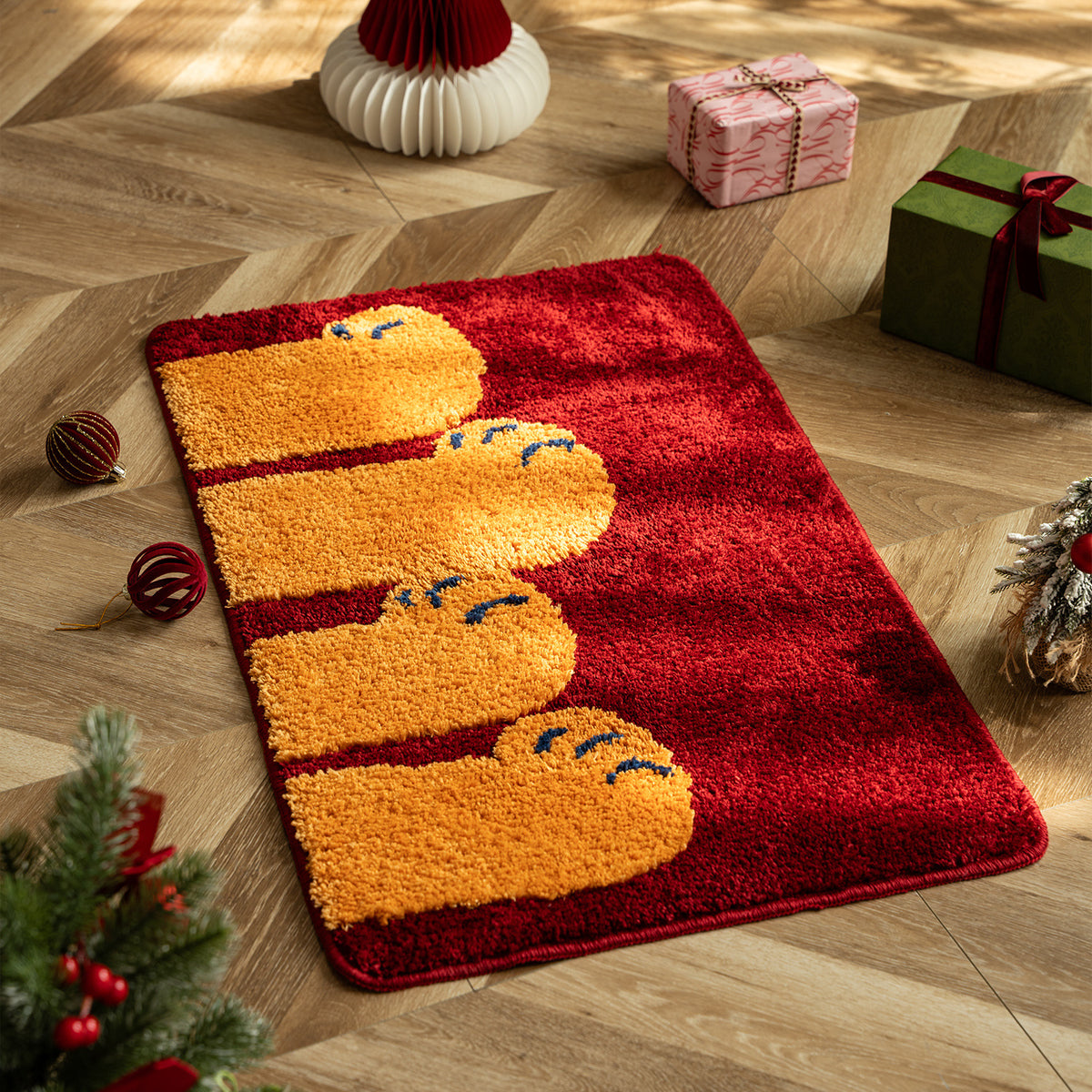 Badematte mit Pfotenmotiv und extraweichem Hochflor Brehn