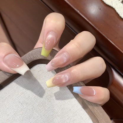 Ombre Französische Tip Press-On Nägel Brehn