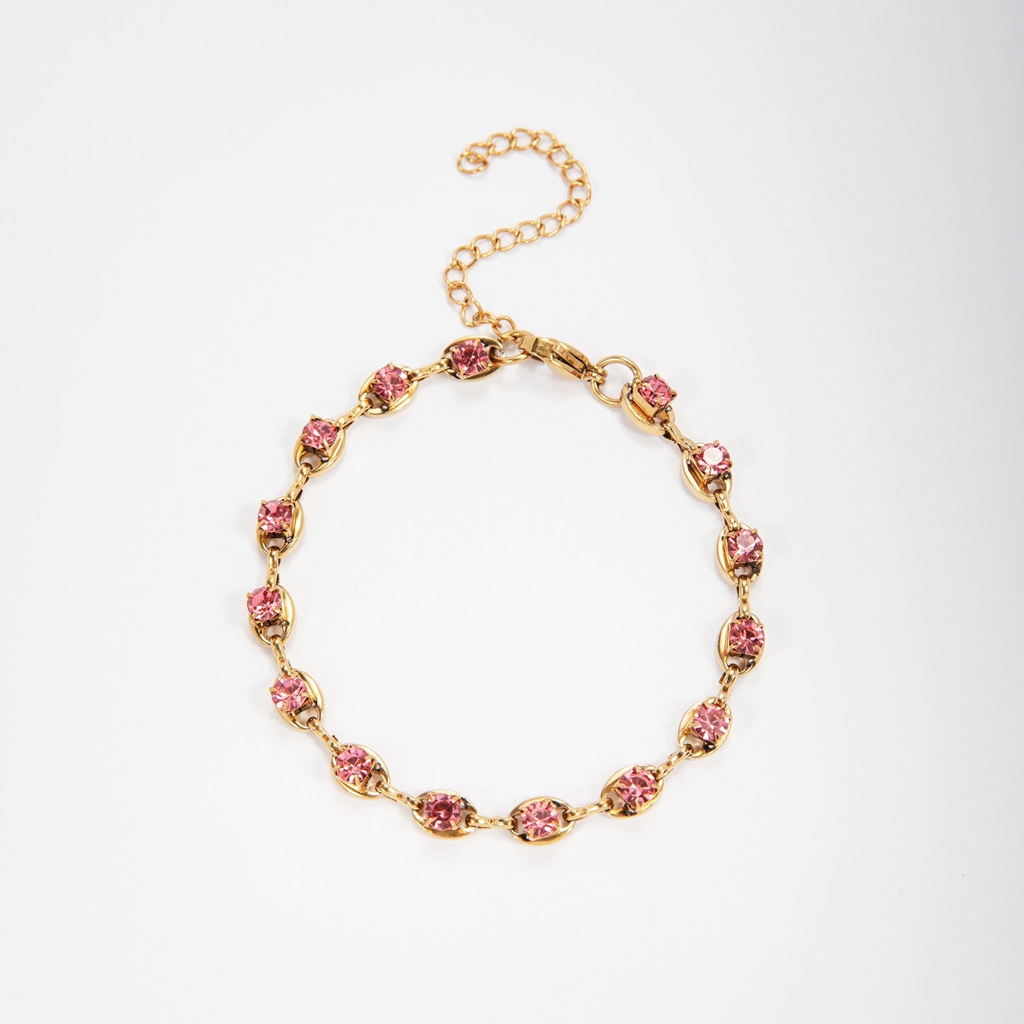 Eleganter Edelstein Akzent Link Armband Brehn