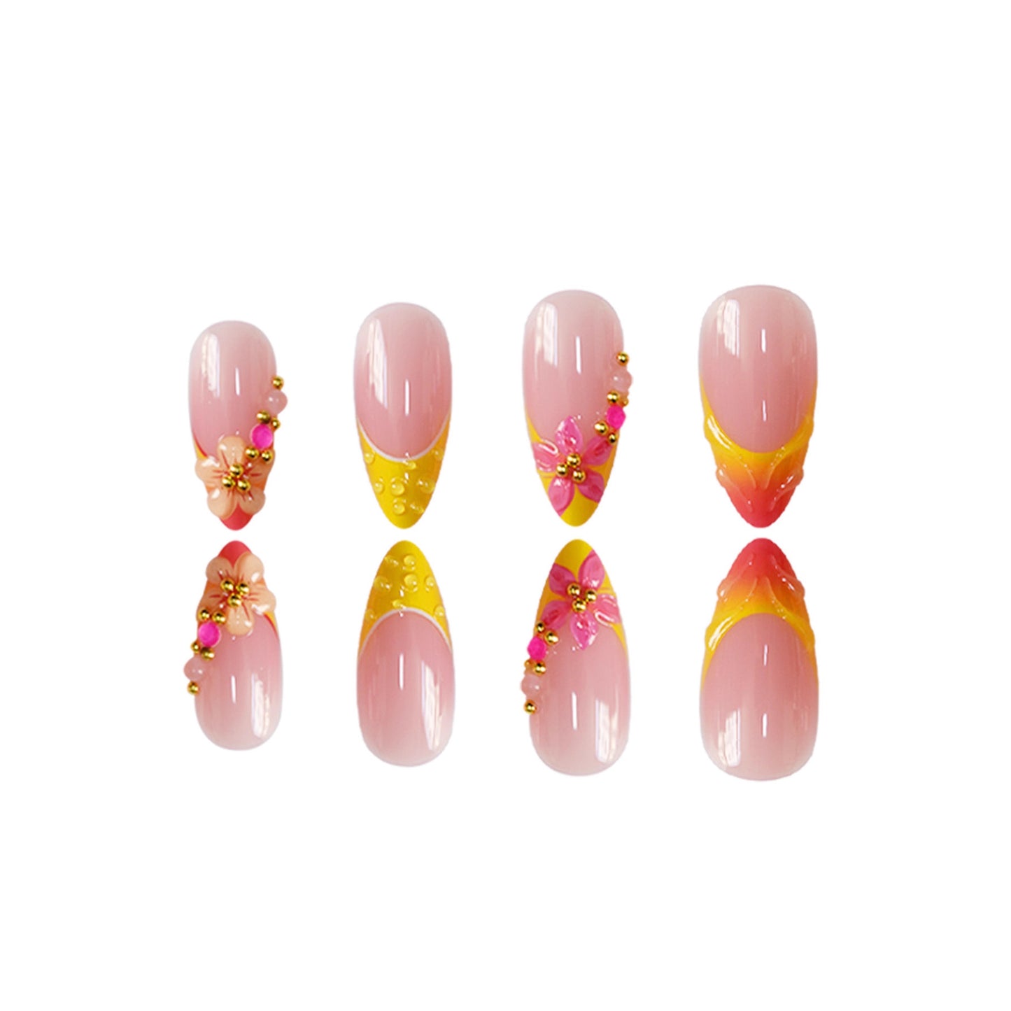 Dekorative Floral Nagelkunst Extensions Brehn