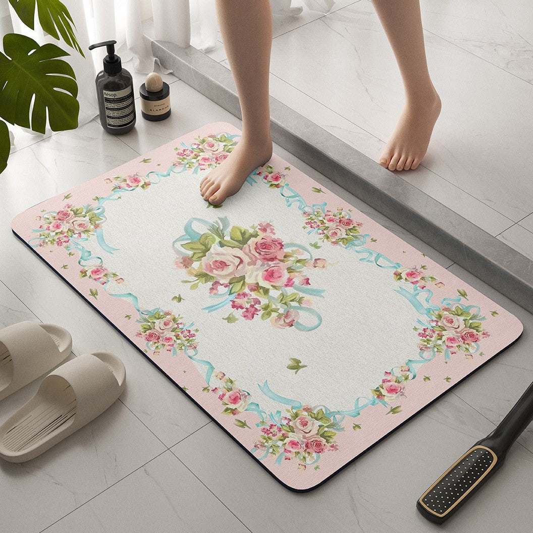 Vintage Floral Badmatte Brehn