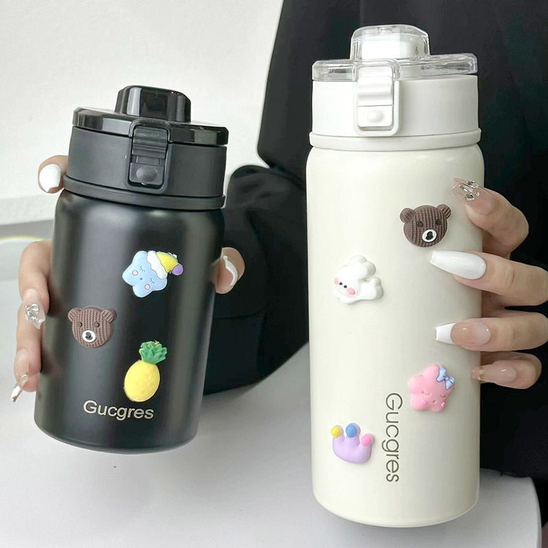 Damen Isoliertrinkflasche mit sicherem Klappverschluss und verspieltem Design Brehn