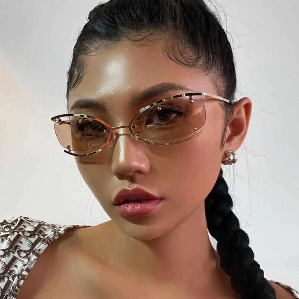Damen Cat-Eye Sonnenbrille mit luxuriösen Akzenten und schützendem UV-Filter Brehn