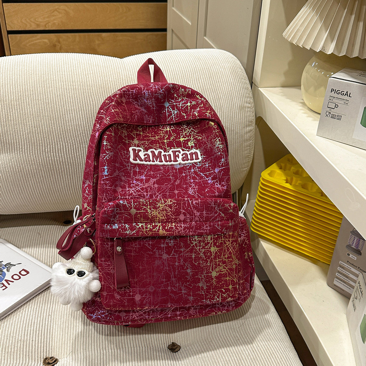 Trendy Freizeit-Rucksack mit Schlüsselanhänger Brehn