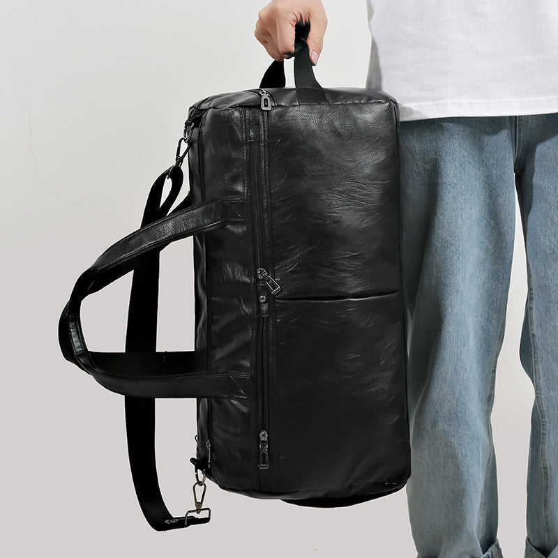 Premium Faux-Leder Übernachtung Duffel Tasche Brehn