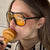 Damen modische oversized Sonnenbrille mit innovativem Design Brehn