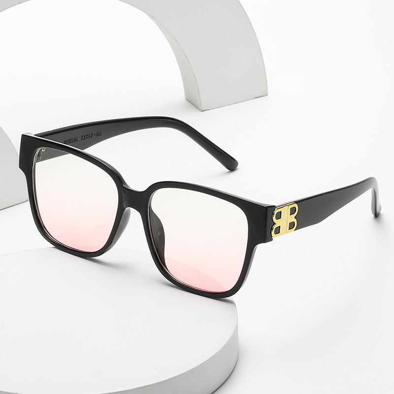 Damen modische quadratische Sonnenbrille mit elegantem Logo Brehn
