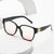 Damen modische quadratische Sonnenbrille mit elegantem Logo Brehn
