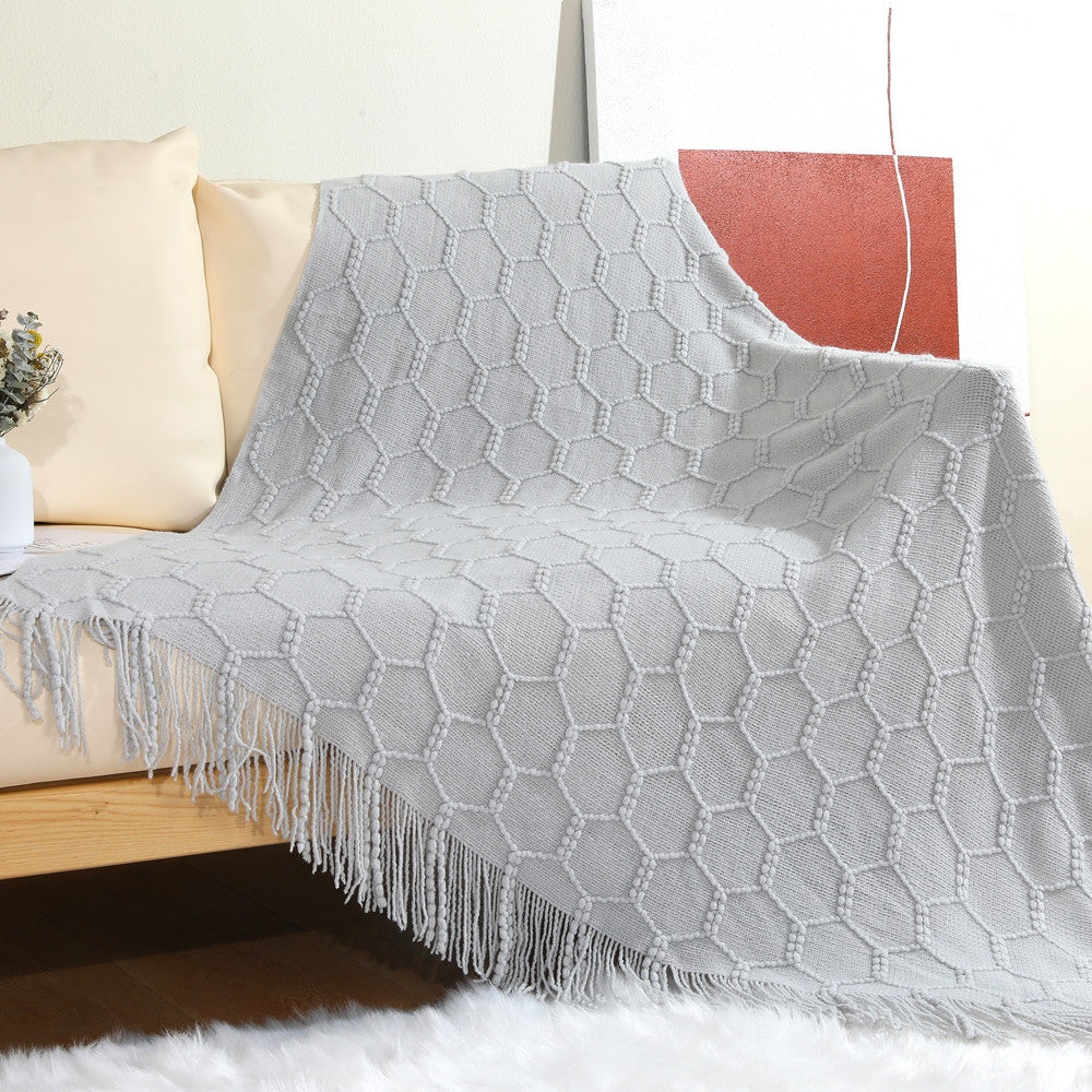 Dekorative Strickwurfdecke
