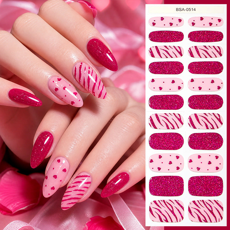 Künstlerische florale Nail Wraps
