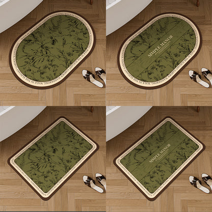 Oval Botanischer Bodenmatte