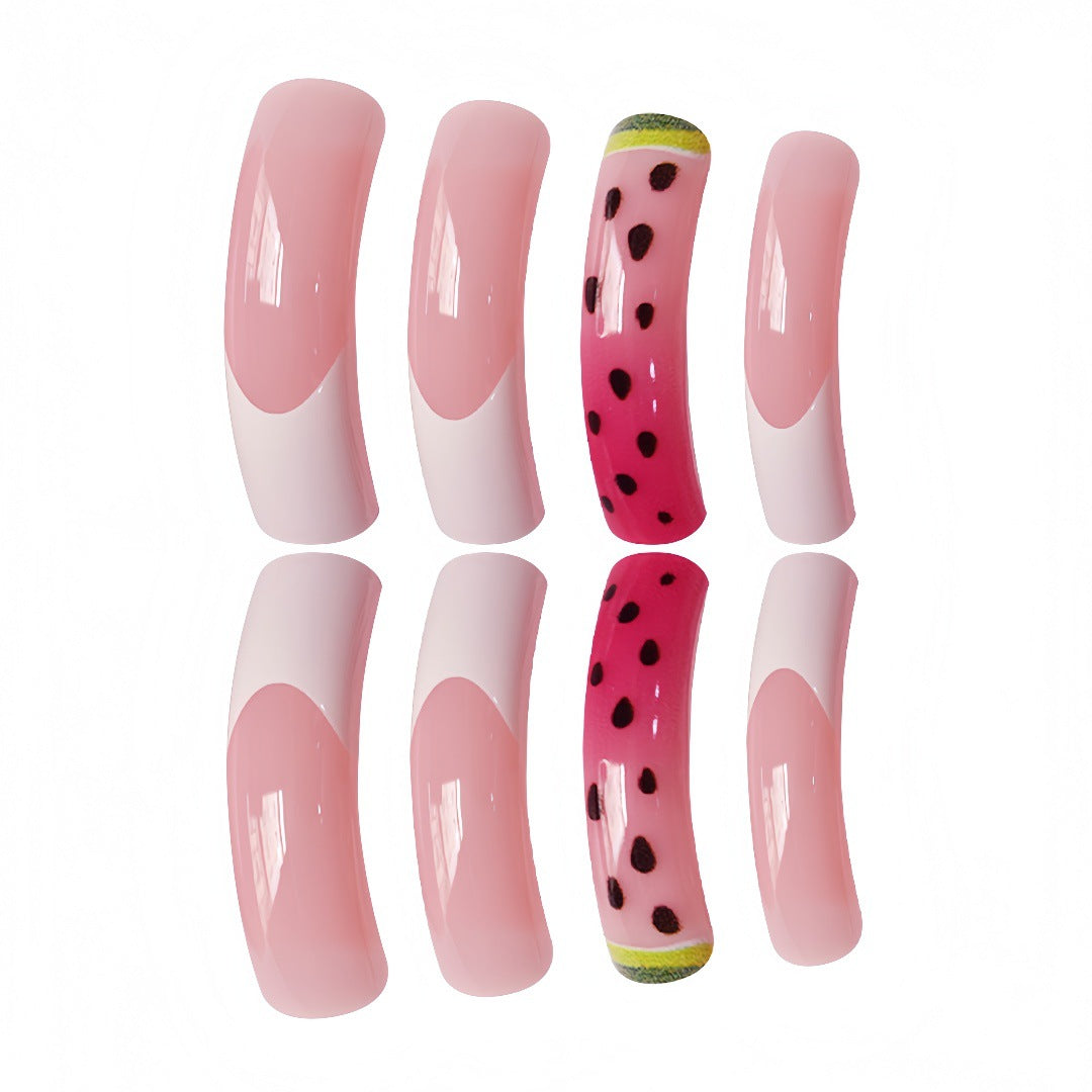 Wassermelonen-inspirierte Press-On-Nagel-Set Brehn