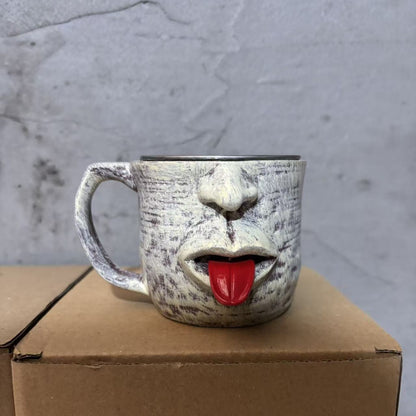 Lustige Kaffeetasse im Gesichtsdesign Brehn