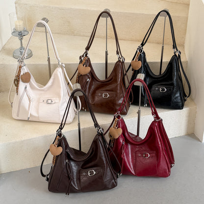 Vintage-inspirierte weiche Leder Hobo-Tasche