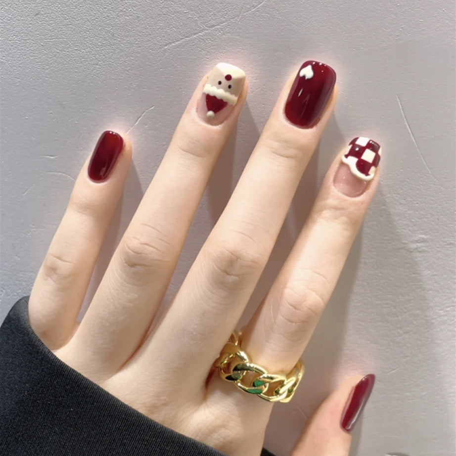 Festliche Nagelkunst Press-Ons Brehn