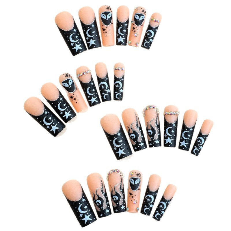 Himmels-themed Press-On Nagelkunst Brehn
