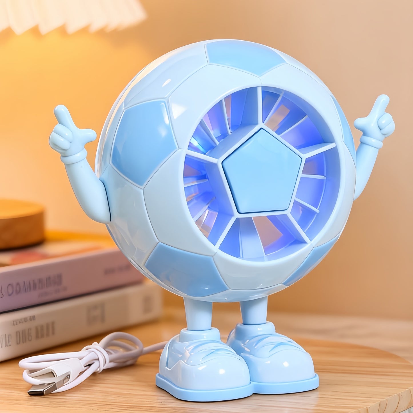 Damen Kreativer Tischventilator im Fußballmotiv Brehn