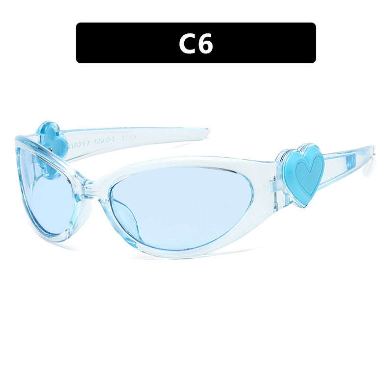 Damen modische Sonnenbrille mit herzförmigem Detail Brehn