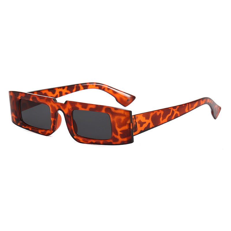 Damen Modische quadratische Sonnenbrille mit animalischem Muster Brehn