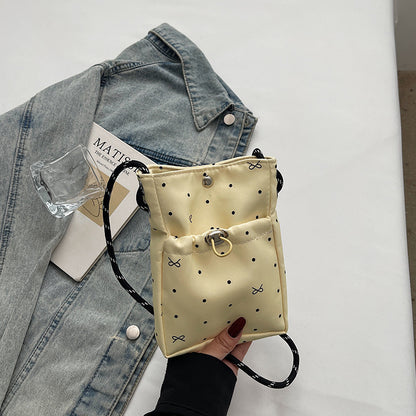 Lässige Kordelzug Mini Schultertasche