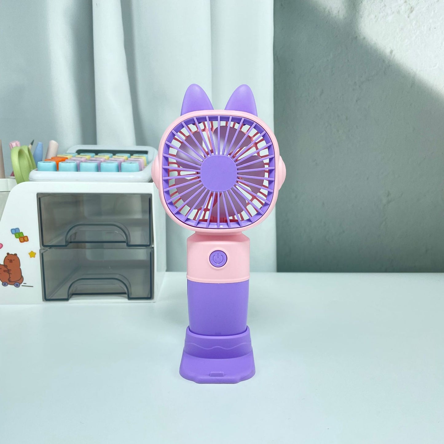 Damen Tragbarer Handventilator mit Katzenohren und USB-Anschluss Brehn