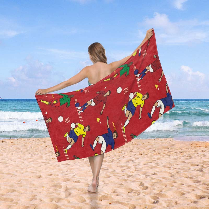 Strandtuch im kreativen Wellenmuster Brehn