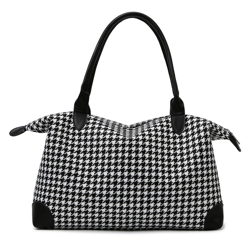 Modische Handtasche Im Zeitlosen Hahnentrittmuster Brehn