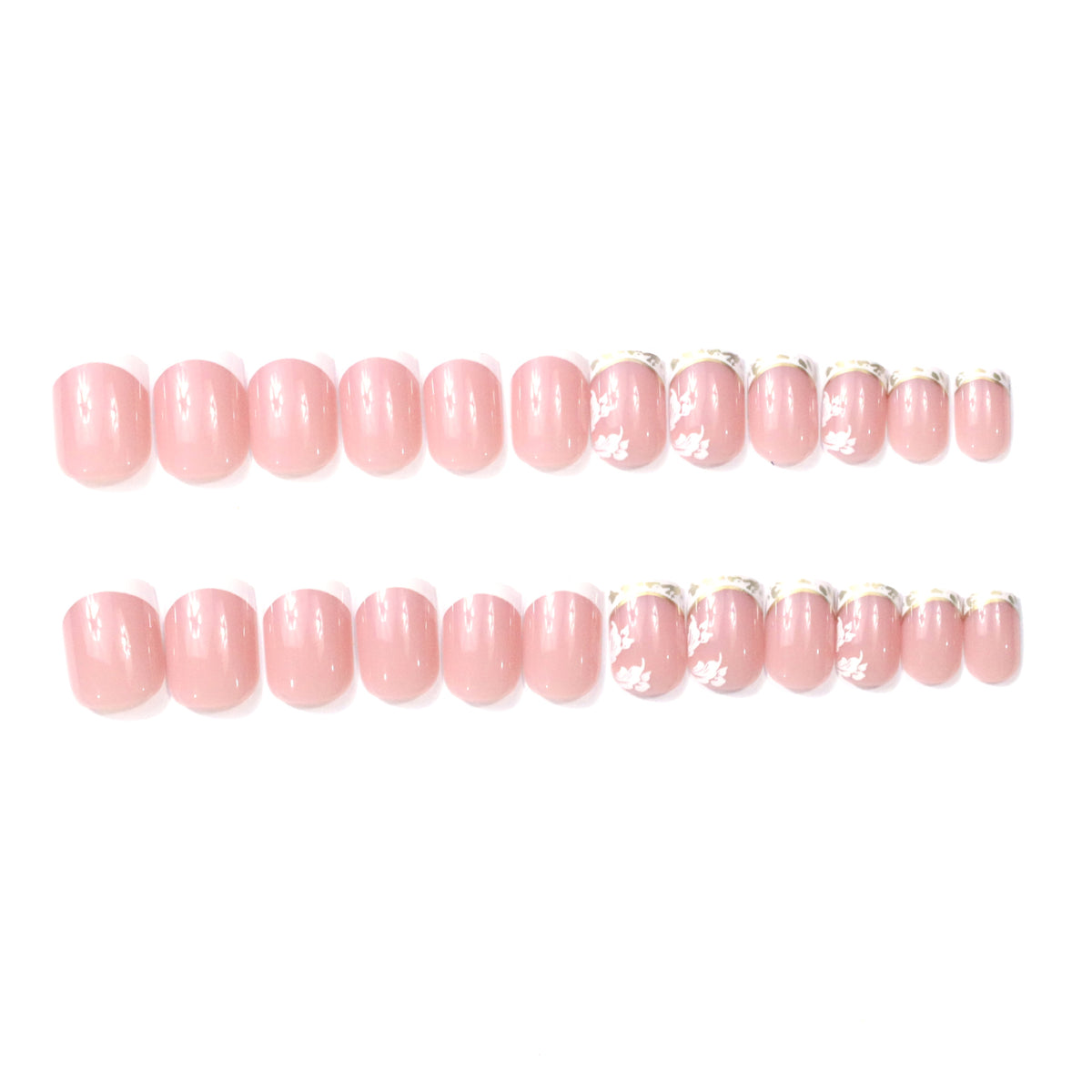Premium Elegante Französische Spitze Acryl Nagelverstärkungen Brehn