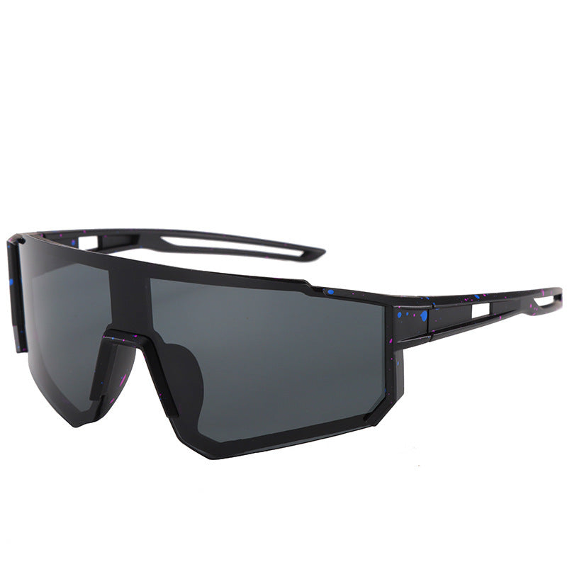 Herren Futuristische Übergroße Schild Sonnenbrille Brehn