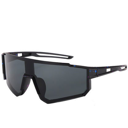 Herren Futuristische Übergroße Schild Sonnenbrille Brehn