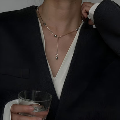 Elegante gestapelte Lariat-Halskette Brehn