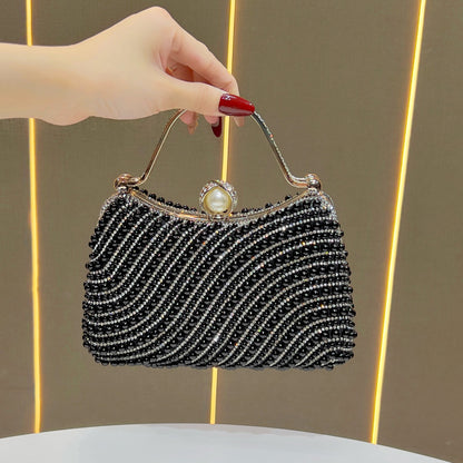 Verzierte Perlen Abendhandtasche