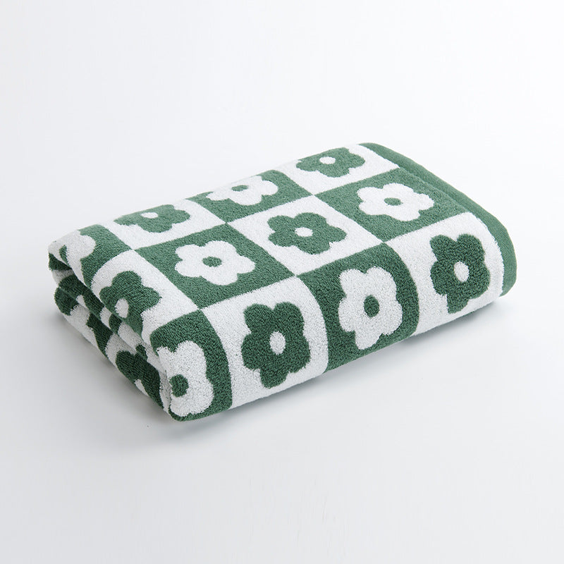 Damen Luxuriöses Frottee-Badehandtuch mit Blumenmuster Brehn