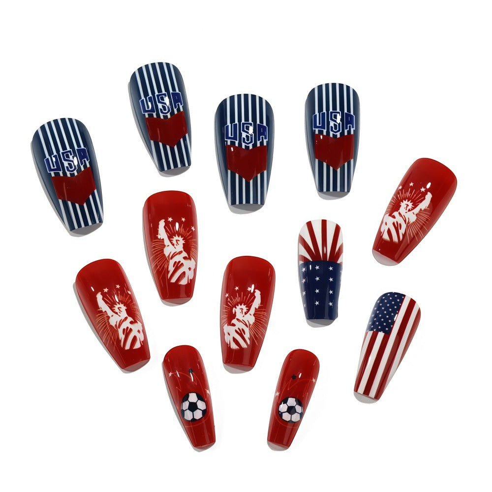 Kunstnägel mit patriotischem Design Brehn
