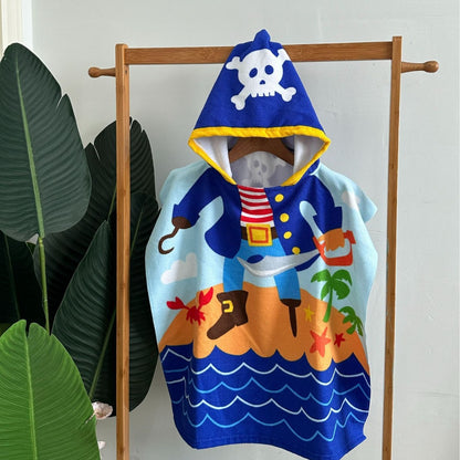 Kinder Haifisch-Design Kapuzenhandtuch Poncho Brehn