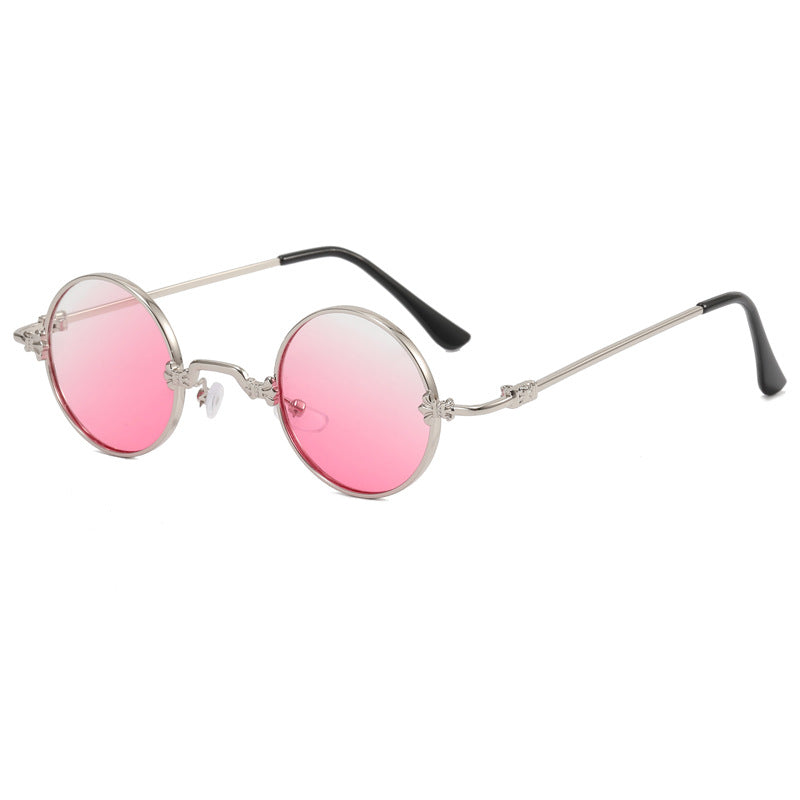 Damen modische runde Brille mit hochwertigem Metallrahmen und flexiblen Bügeln Brehn