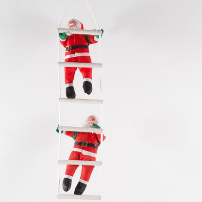 Dekorative Weihnachtsmann Figuren mit Leiter