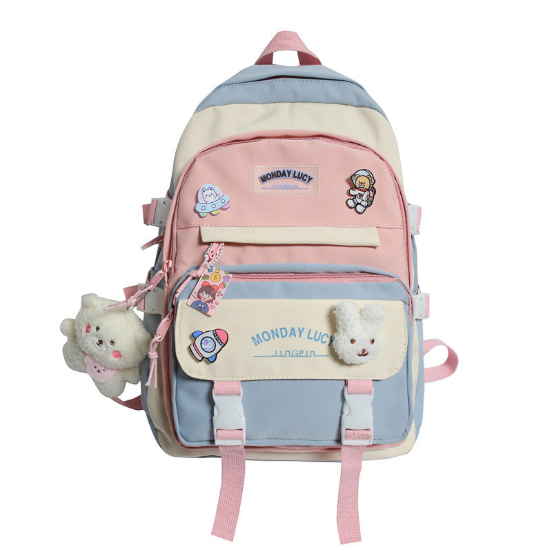 Verspielter Mehrfach-Taschen Charakter Rucksack Brehn