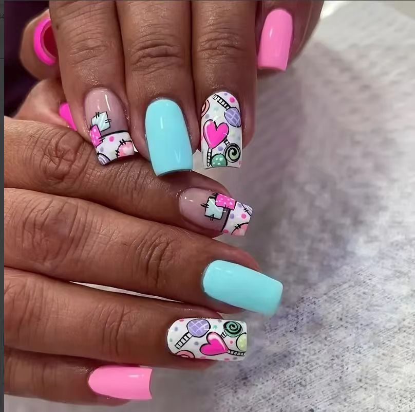 Herz-Design Acryl-Nagelkunst Set Brehn