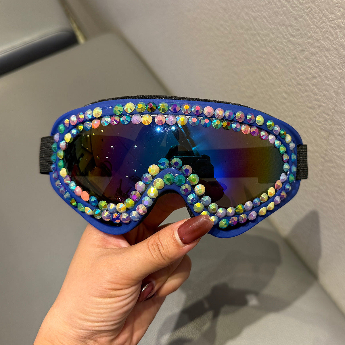 Damen Skibrille mit funkelndem Kristallrahmen Brehn